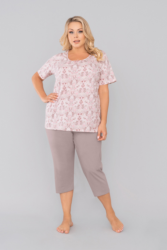 Kalmia Дамска пижама с къс ръкав, 3/4 панталон Италианска мода с щампа