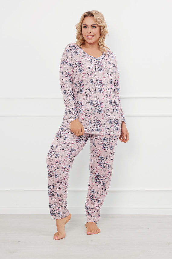 Toliana Дамска пижама с дълъг ръкав и дълъг панталон Италианска мода 