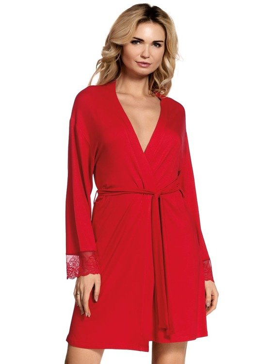 412 Дамски къс халат Dagmara Forex - червен
