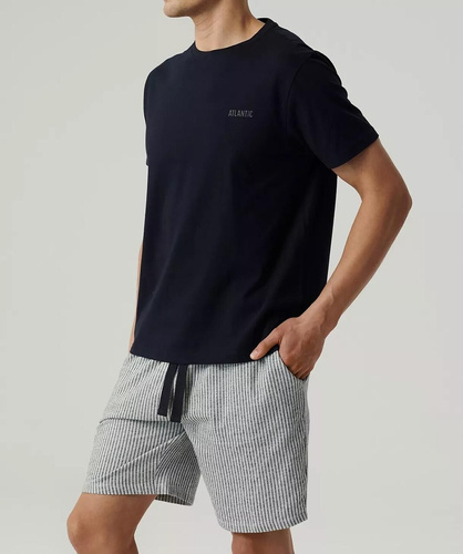 Atlantic NMP-381 мъжка лятна пижама памук peach effect