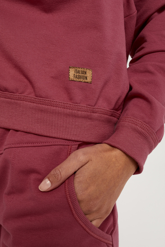 Дълъг комплект за жени Panama. ръкав, дължина. панталони Италианска мода - малина