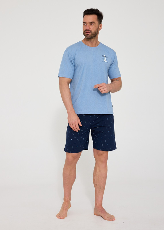 Мъжка пижама Cornette 326/209 Pacific 100% памук къс ръкав