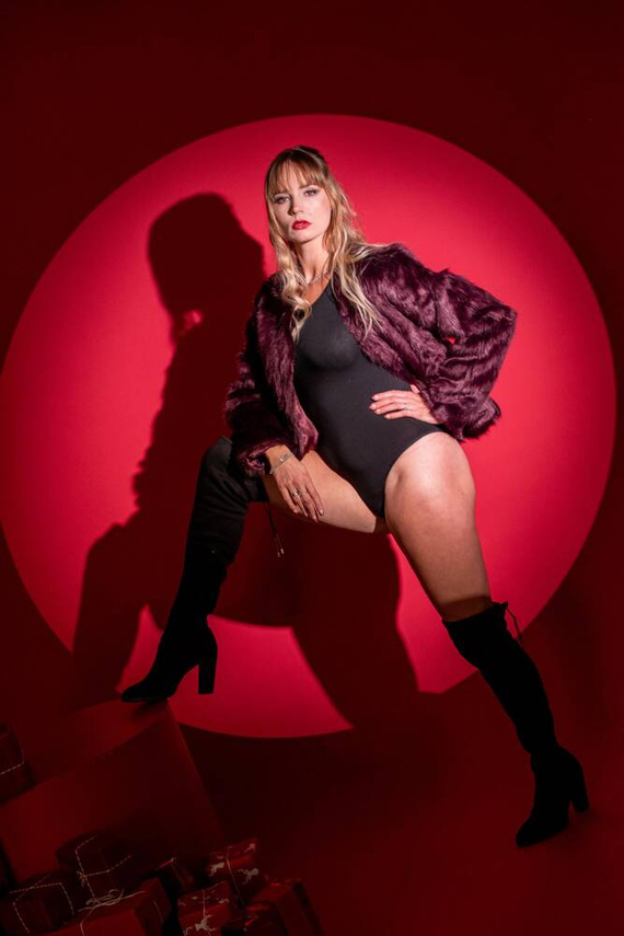 805 Chloe Дамско боди с дълъг ръкав от De Lafense - черно