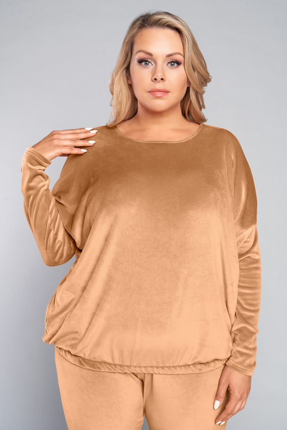 Дълъг комплект за жени. ръкав, дължина. италианска мода панталони от камила