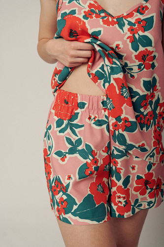 PRE-0067/00S Дамска пижама Ina Leaves Pretilo