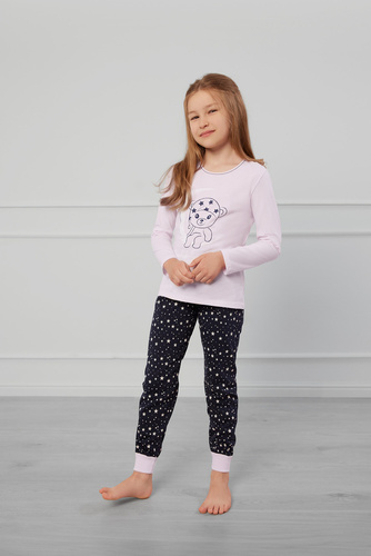 Libra Пижама за момичета Италианска мода - розова/принт 