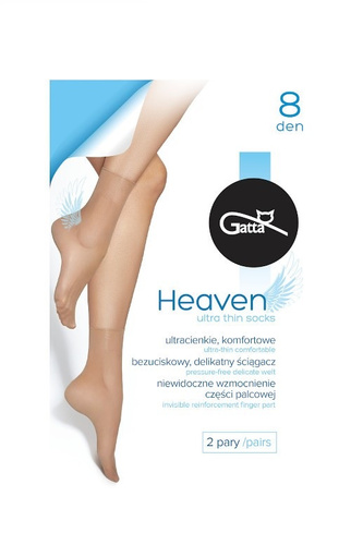 Чорапи Gatta Heaven 8 den nero – без налягане, 2 чифта в опаковка, ултратънки