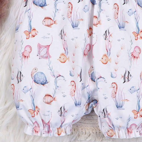ABN-5481 Underwater World Baby Rampers Nini – органичен памук, къси ръкави