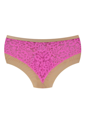 Mediolano Crazy Pink 19249 Пълни дантелени бикини в бежово и розово