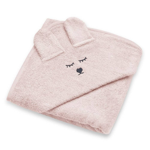 Бамбукова кърпа Yosoy с уши - пудрово розово