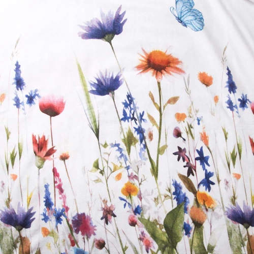 31512/1 Комплект спално бельо от фланел Flanellove Darymex бели цветни цветя - комплект, 100% памук, топъл и мек