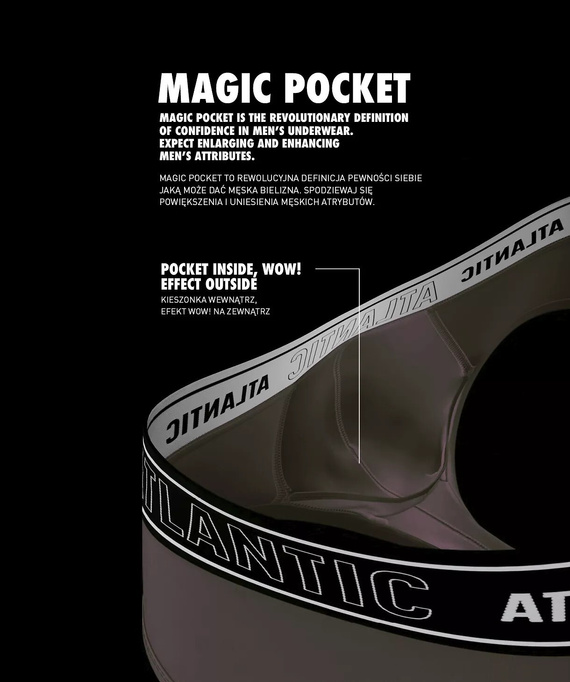 Мъжки боксерки Atlantic Magic Pocket 2MH-1200 A2 2 броя зелен-кафяв – push-up памук