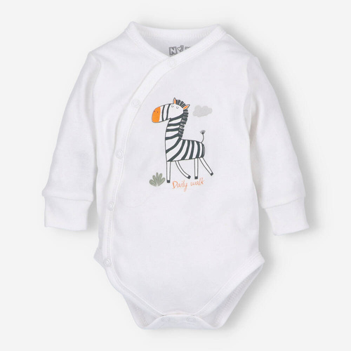 ABN-5322/ECR Боди с плик от органичен памук в екрю Zebra Nini