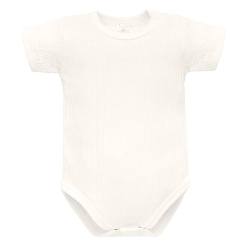 Прекрасно дневно боди с къс ръкав Пинокио ​​- екрю райе