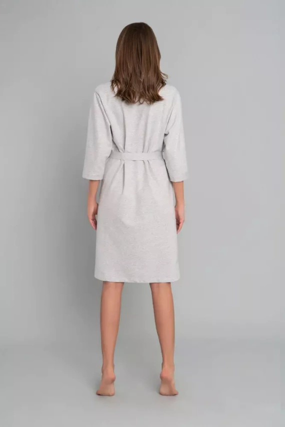 Дамски халат Karla Италианска мода - светъл меланж