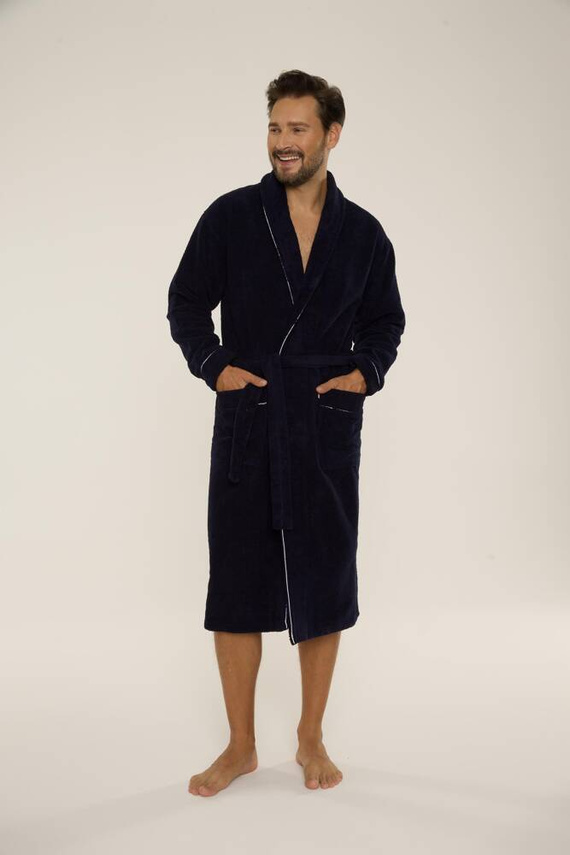 735 Manuele мъжки халат De Lafense - тъмносин