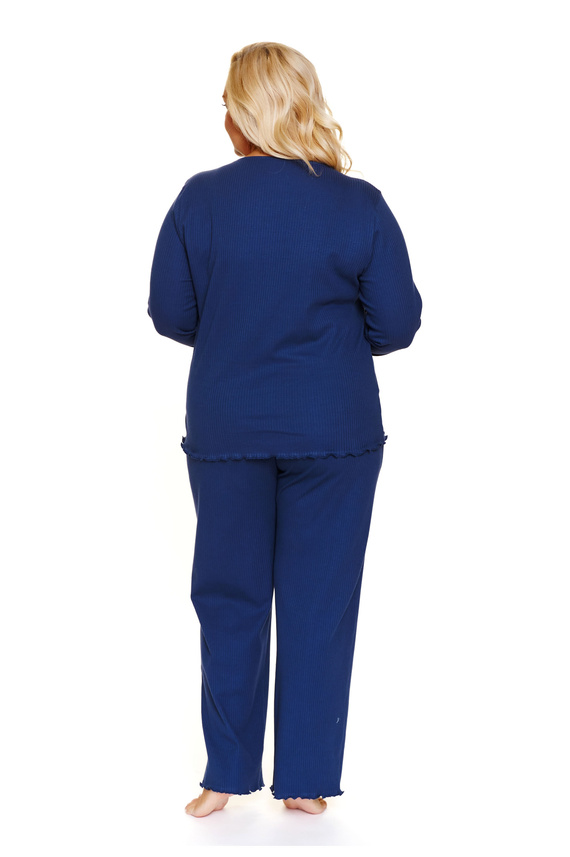 Doctor Nap 7326 – Памучна дамска пижама голям размер с вълни | 100% памук, полско производство - cosmos