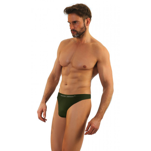 CL13 Мъжки безшевни прашки Sesto Senso каки зелено