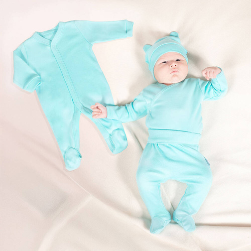 4902 Комплект дамаски 4 части, гладки, Никол - мента