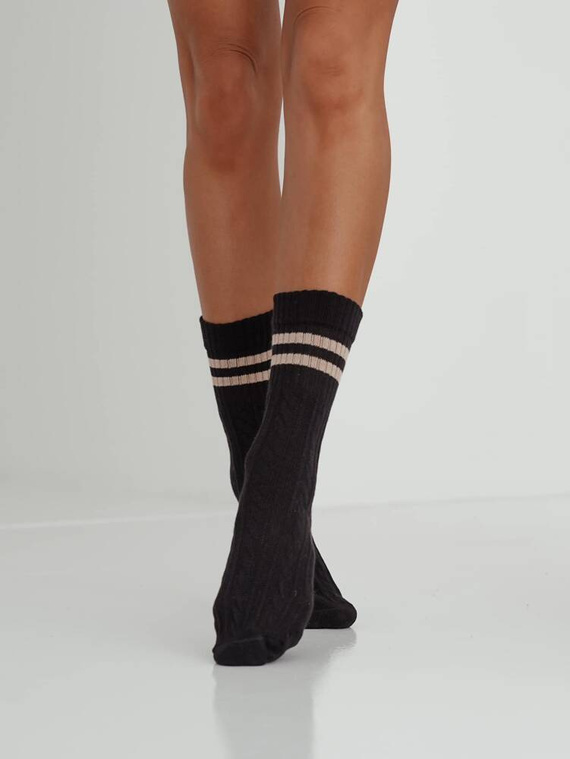 1542-001 Дамски чорапи Braid Milena - черни