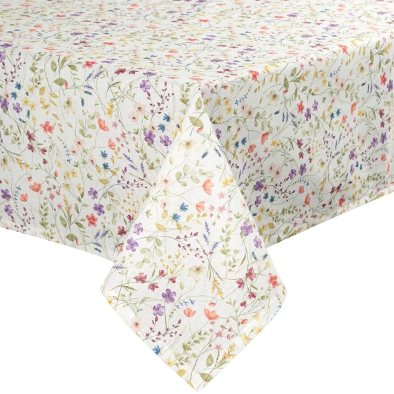 Покривка ANNA Eurofirany водоустойчива бяло-лилави цветя