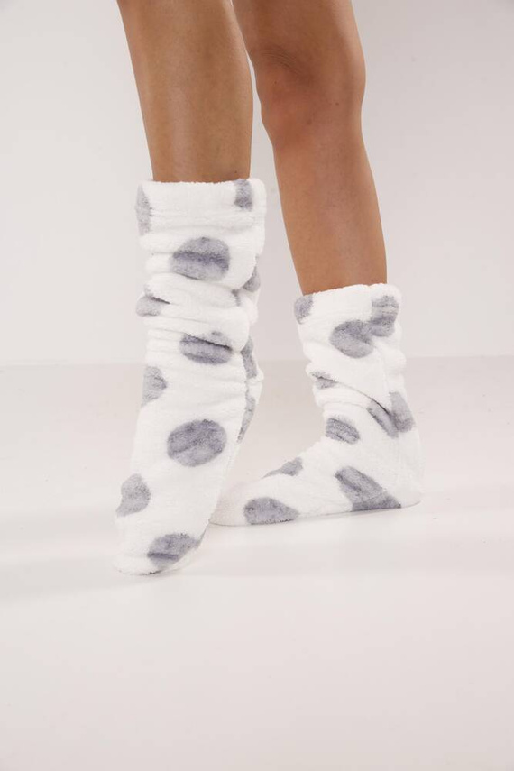 553/554 Wellsoft Гладки чорапи за сън De Lafense - екрю големи кръгове