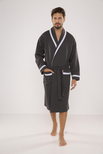 564 Мъжки халат Bruno De Lafense - графит