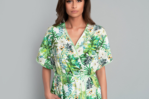 Florina Дамски халат за баня Италианска мода - печат на листа