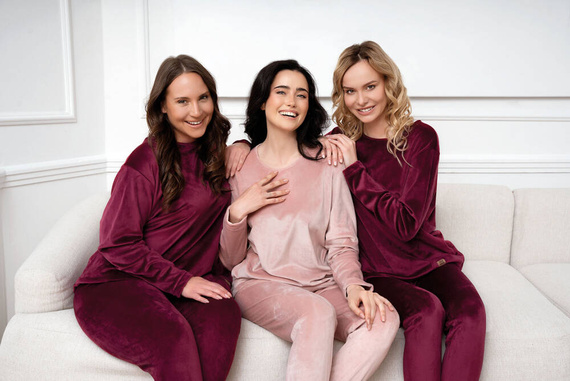 Дамски комплект Akara Italian Fashion - прахово розово 