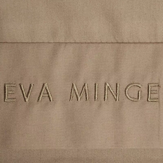 1E Елегантно спално бельо от сатен Eva Minge Евро пердета светло кафяво | Macosatin 100% памук
