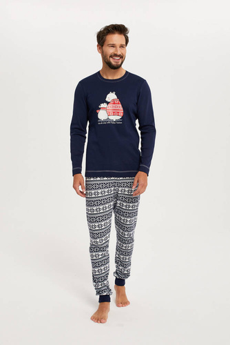 Arktyka Мъжка пижама Италианска мода - тъмно синьо