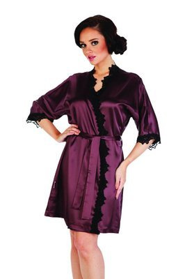 929 Kleoree Дамски халат De Lafense - слива