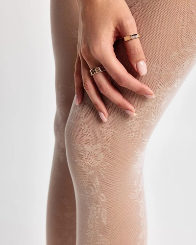 Чорапогащник Gabriella Doris 30 den флорален десен еластичен комфорт