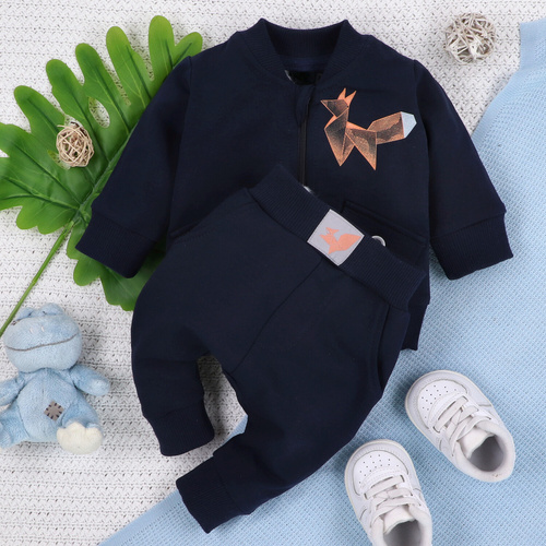 ABN-5393 Спортни панталони Fun Origami Nini от органичен памук, тъмносини