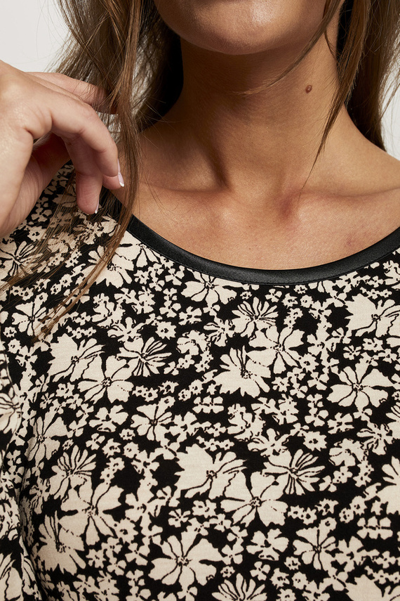 Guyana Дамска нощница с дълъг ръкав Италианска мода - принт