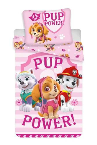 3317 Paw Patrol Детско памучно спално бельо от Jerry Fabrics - розово