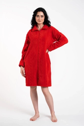 Дамски халат Rena Италианска мода - червен