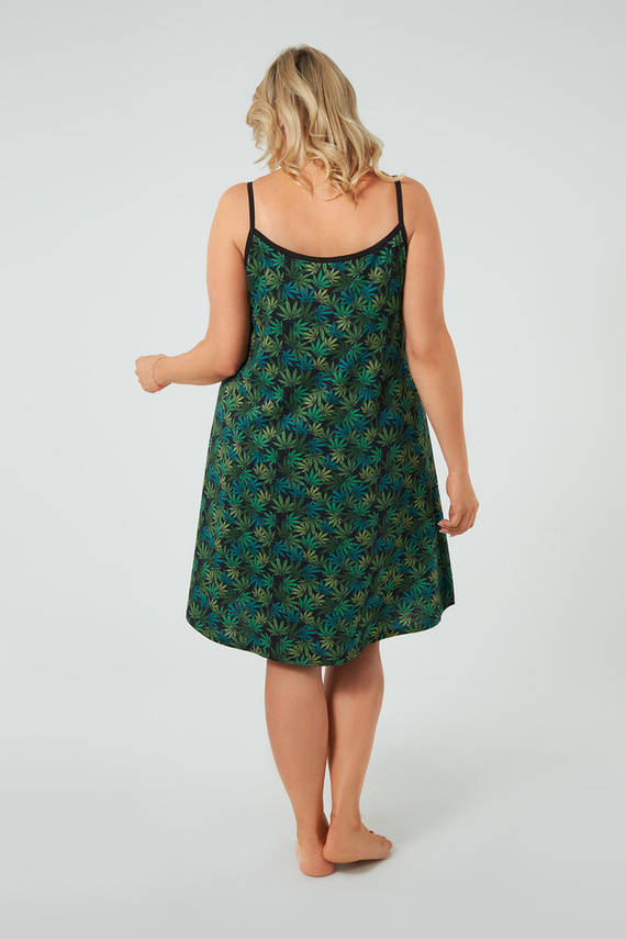 Прохладна нощница, тясна презрамка Италианска мода - принт