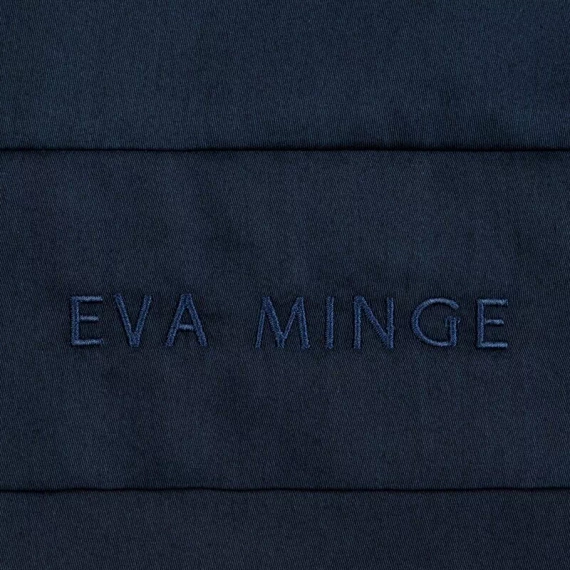 1F Елегантно спално бельо от сатен Eva Minge Eurocurtains морско синьо | Macosatin 100% памук