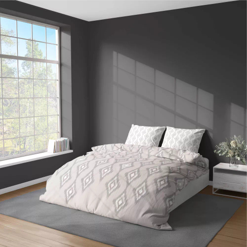 5031 A Detexpol geometry микрофибърно спално бельо, прахово розово