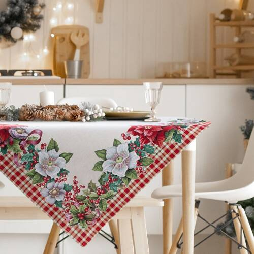 1273 Европерде Гоблен Коледна покривка, крем