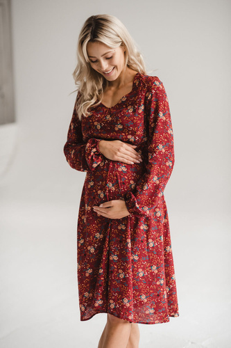 Lovely Dress Midi sukienka ciążowa i do karmienia Milk&Love błękitny