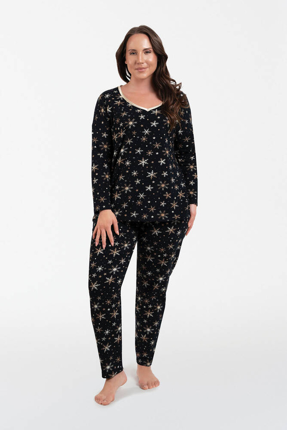 Laponia Дамска пижама с дълъг ръкав и дълъг панталон Италианска мода - принт