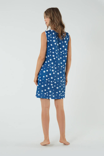 Нощница и халат за кърмачки Raba, с широка презрамка Италианска мода - син принт 