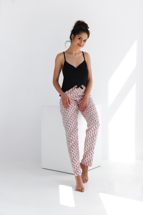 Дамска пижама Paula Sensis - черна