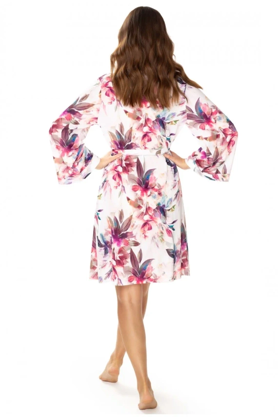 86663 Рокля Larisa Неглиже Чайка с флорален принт
