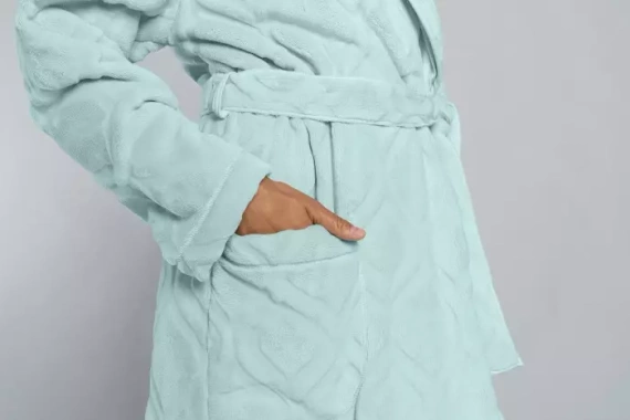 Morena Дамски халат от полар Италианска мода - мента