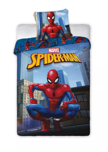 Комплект спално бельо Spider-Man Faro Cotton, син – 100% памук, комплект за момчета
