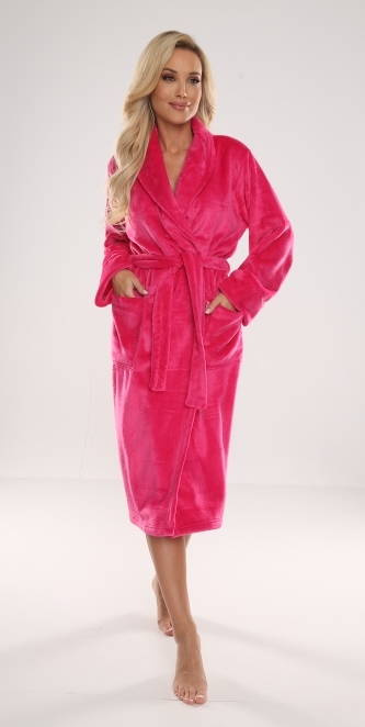 628 Abigail Дълъг дамски халат Forex - малина 