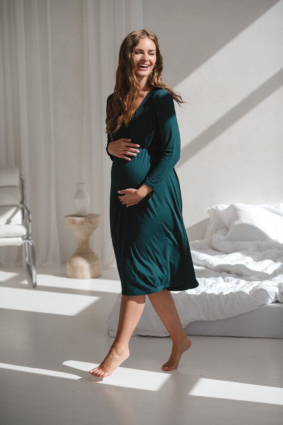 Бамбукова нощница за бременни и кърмене Star Light – удобство, елегантност, подходяща за родилния дом